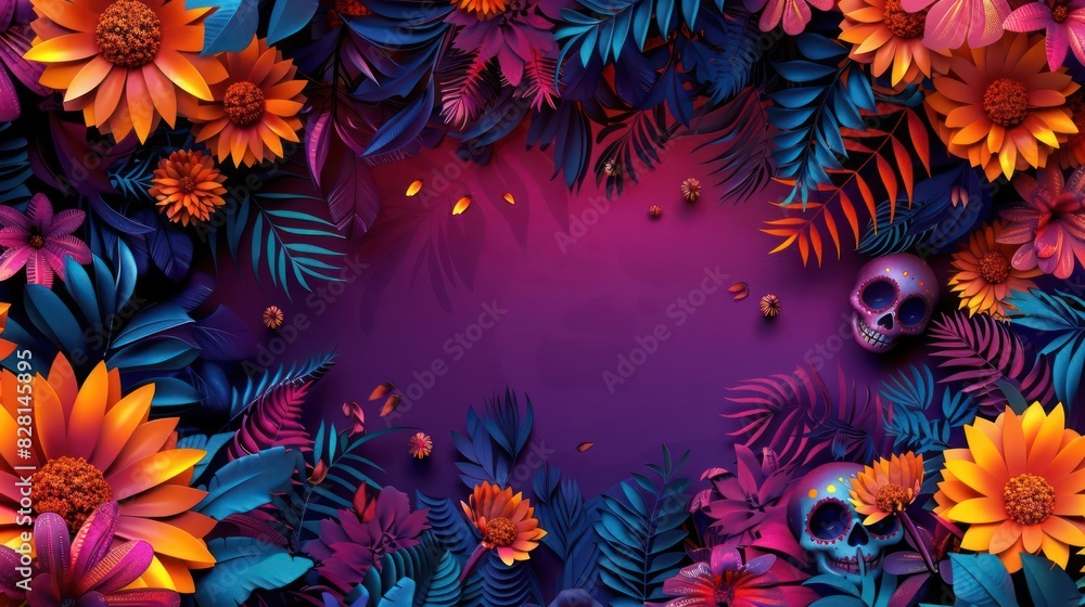 Vibrant Flower Pattern Background: A Rainbow of Colors and Florel Vibrant Flower Pattern Background: A Rainbow of Colors and Florel