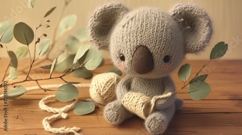 ABC is the trade of a skilled knitter who specializes in crafting adorable koala bears with the letter K being a vital element in their creative process photo