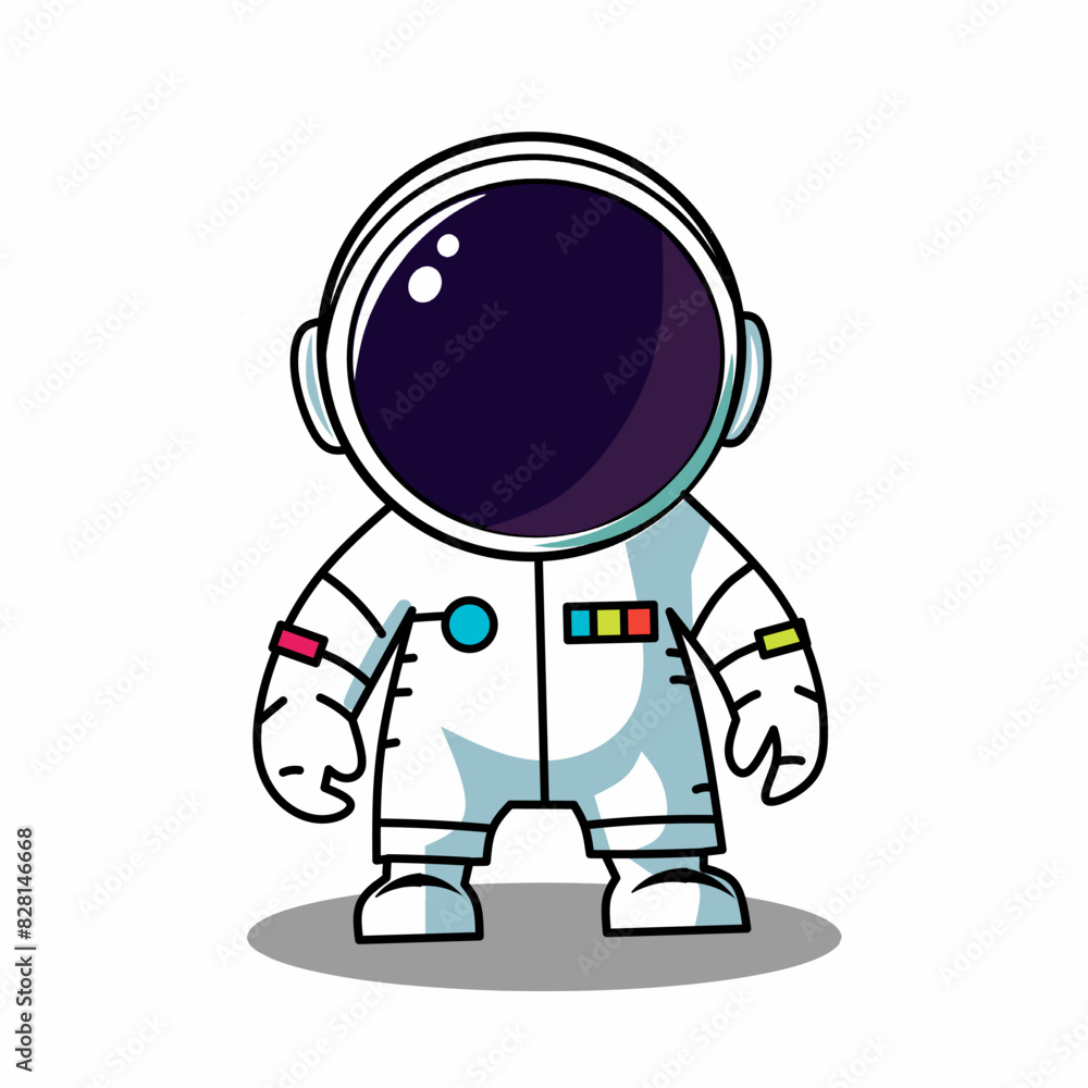 Cute Astronaut stand up In Space Cartoon Vector Icon Illustration. Science Technology Icon Concept Isolated Premium Vector. Flat Cartoon Style Cute Astronaut stand up In Space Cartoon Vector Icon Illustration. Science Technology Icon Concept Isolated Premium Vector. Flat Cartoon Style