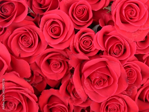 Closeup of red roses 