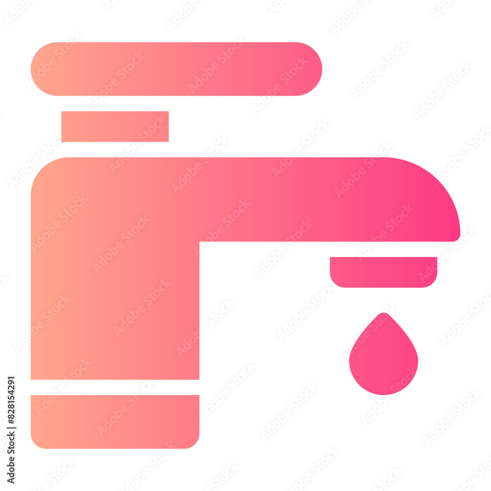 water tap gradient icon water tap gradient icon