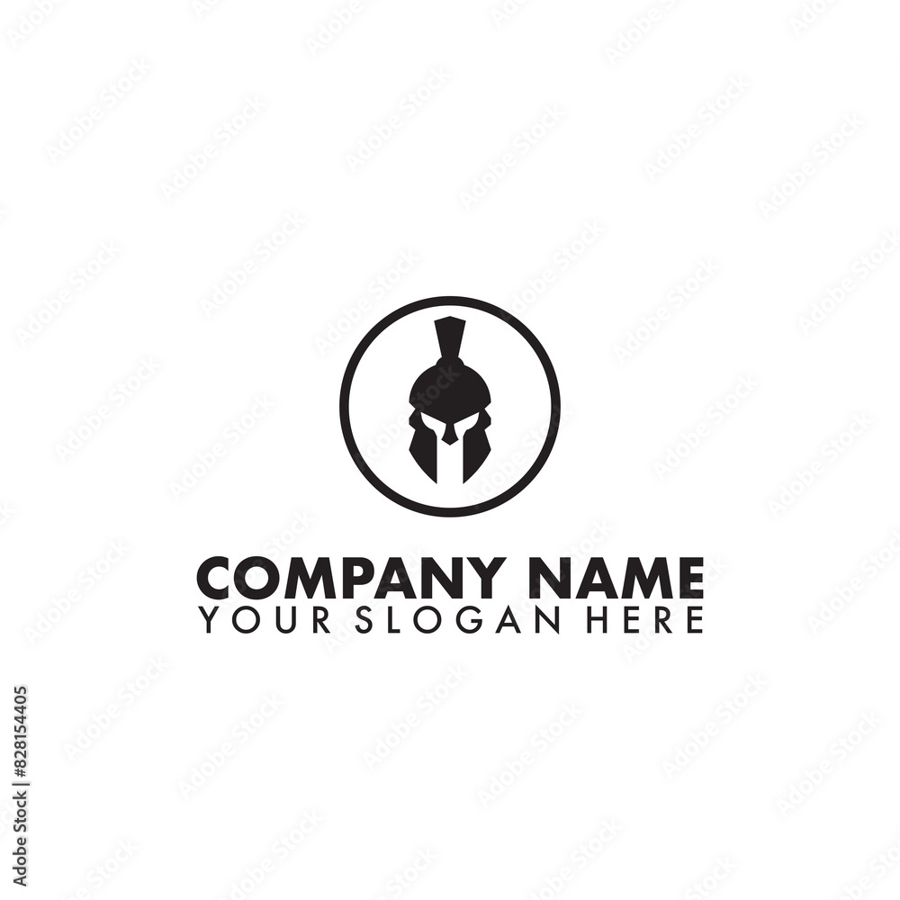 Knight helmet Vector Logo on white background. Knight helmet Vector Logo on white background.