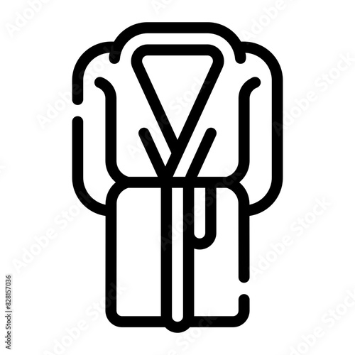 bathrobe line icon