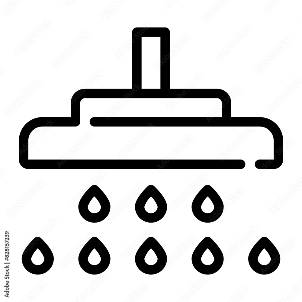 shower line icon shower line icon