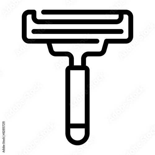 Shaving razor line icon