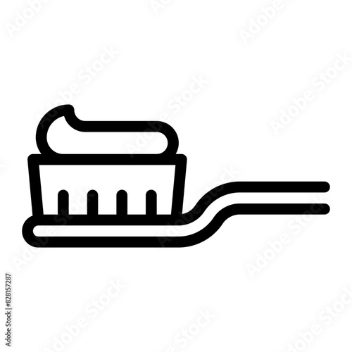 toothbrush line icon