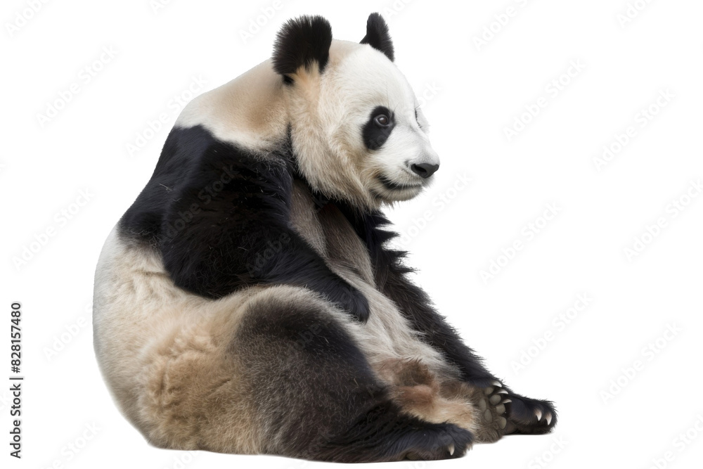 Giant panda, isolated on solid white background, PNG di-cut style, realistic photo style, object as model Giant panda, isolated on solid white background, PNG di-cut style, realistic photo style, object as model