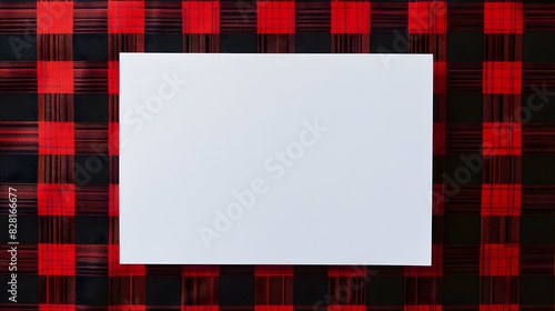 blank paper on table clocth photo