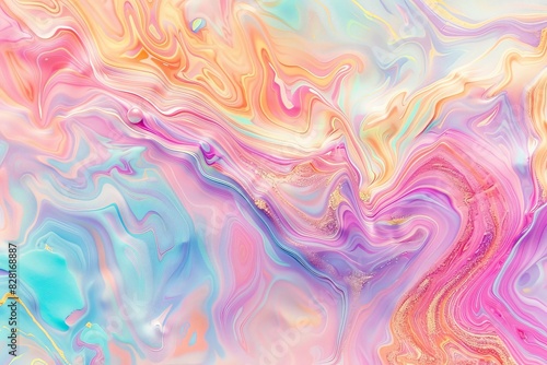 Abstract background with rainbow color marble texture