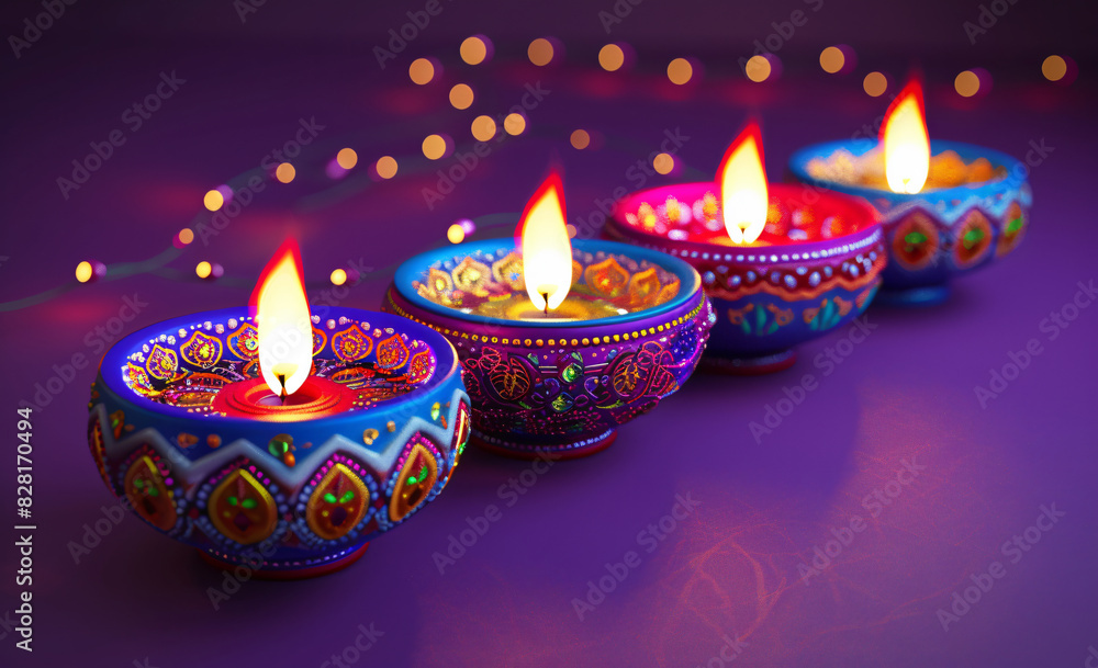 illustation of Happy Diwali, festival of lights tradition Diya oil lamps. Indian biggest festival
illustation of Happy Diwali, festival of lights tradition Diya oil lamps. Indian biggest festival