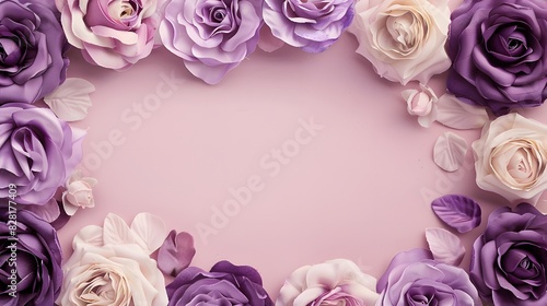 rose background with copy space