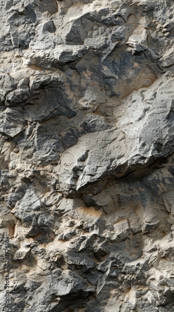 Detailed macro shot showcasing the complex, layered arrangement of rocks of diverse shapes and dimensions that make up a natural stone wall. Earthy, organic composition Detailed macro shot showcasing the complex, layered arrangement of rocks of diverse shapes and dimensions that make up a natural stone wall. Earthy, organic composition