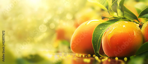 Fresh Mangos Banner Design with Free Text Space for writing,