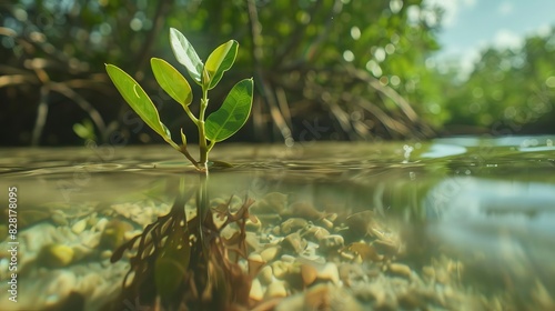 mangrove beginnings a propagules journey from tree to sea closeup photo photo