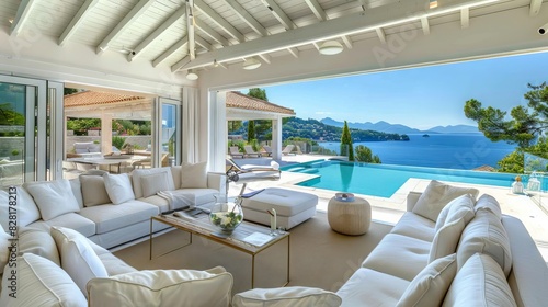 mediterraneanstyle white house with pool and sea view luxury summer holiday 11