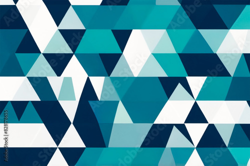 Abstract Blue and White Polygonal Background with a Three-Dimensional Effect