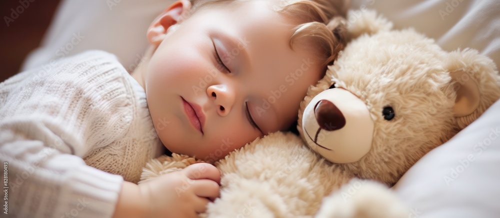 little boy fell asleep with teddy bear little boy fell asleep with teddy bear