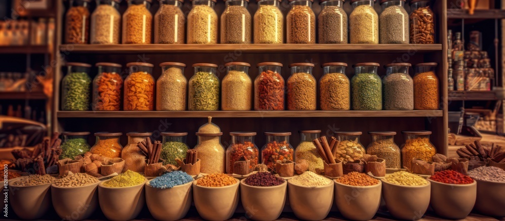 dry spices in a jar dry spices in a jar