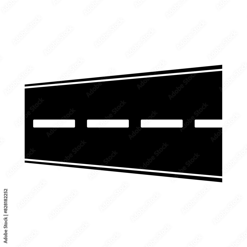 asphalt road icon, silhouette vector isolated on white background. simple and modern design asphalt road icon, silhouette vector isolated on white background. simple and modern design