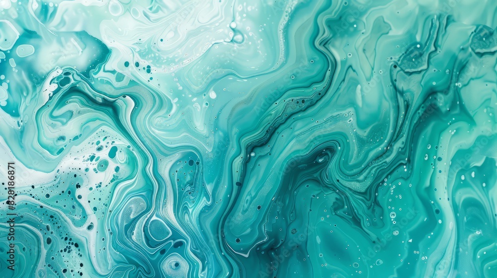aqua green fluid art marbling paint textured background aqua green fluid art marbling paint textured background