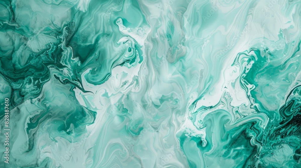 aqua green fluid art marbling paint textured background aqua green fluid art marbling paint textured background