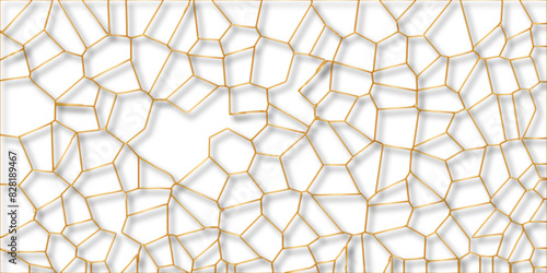 Abstract golden hexagon graphic ornament. arabian Stylish Seamless pattern on white background. Creative design. Design for book, notebook and calendar covers. high quality textile design, vector .