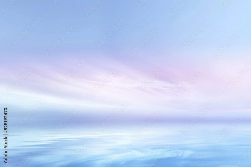 Tranquil sky blue and lavender abstract blur, perfect for spaces requiring calm.
