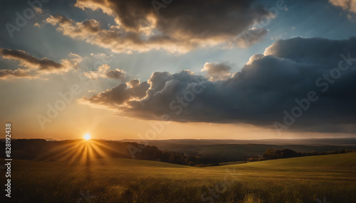 sunset in the mountains