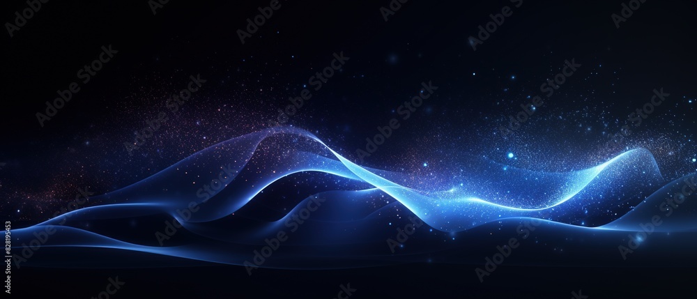 Abstract blue wave background with light and stars, perfect for a calming and celestial design. Gentle blue wave design adorned with shimmering stars, offering a serene and celestial feel. Abstract blue wave background with light and stars, perfect for a calming and celestial design. Gentle blue wave design adorned with shimmering stars, offering a serene and celestial feel.