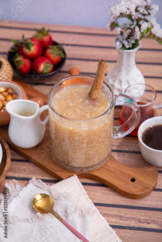 Quinua quinoa porridge hot beverage andes traditional drink super food © natrocfort