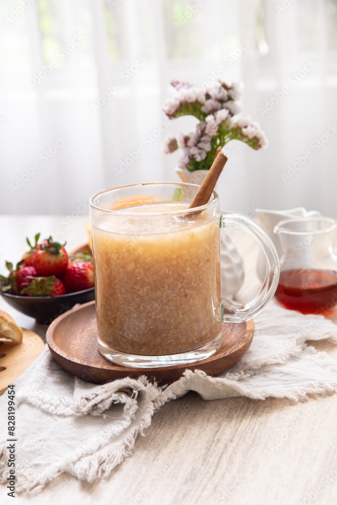 Quinua quinoa porridge hot beverage andes traditional drink super food Quinua quinoa porridge hot beverage andes traditional drink super food