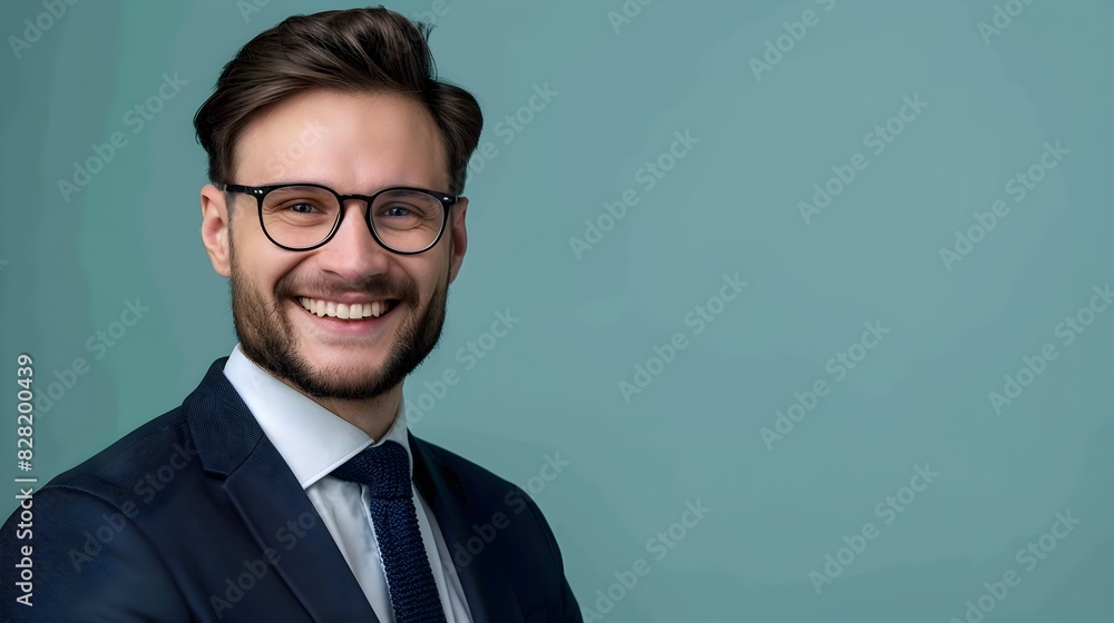Jubilant Young Attorney Exuding Success in Vibrant Office Setting