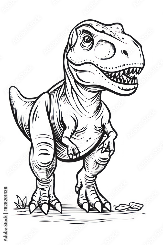 Obraz premium T-rex Coloring Pages