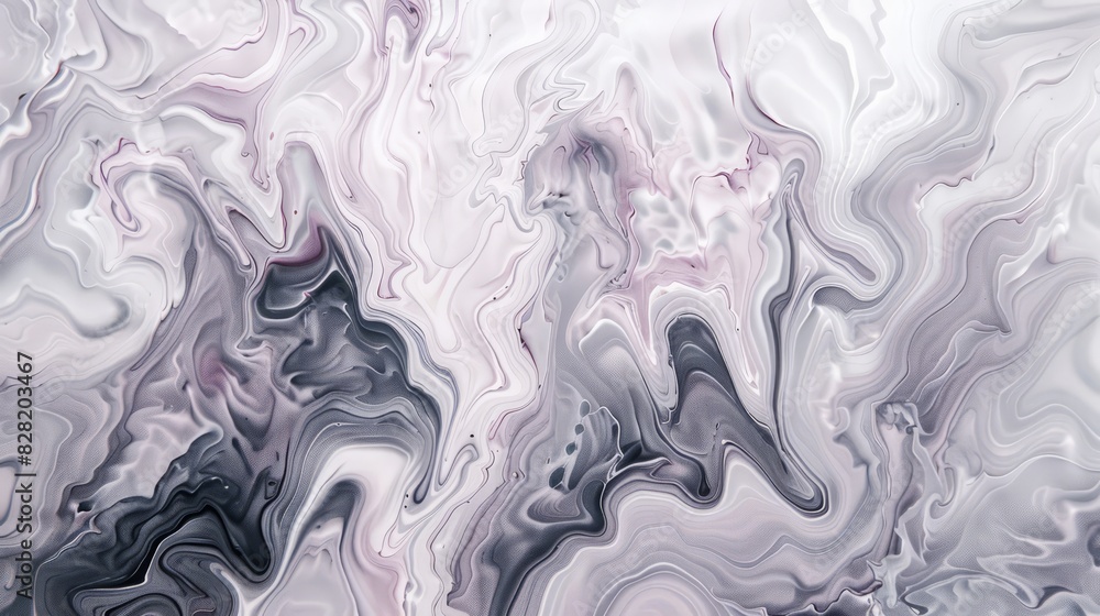 Obraz premium pearl gray fluid art marbling paint textured background