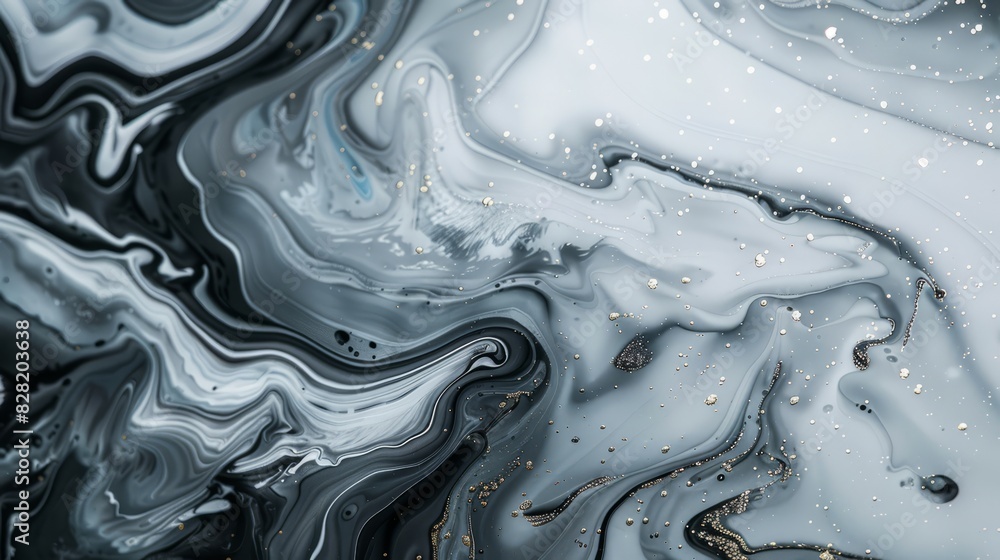 Fototapeta premium pearl gray fluid art marbling paint textured background