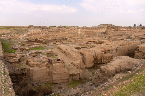 Excavations of the old city of Shamkir. The city of Shamkir. Azerbaijan. photo