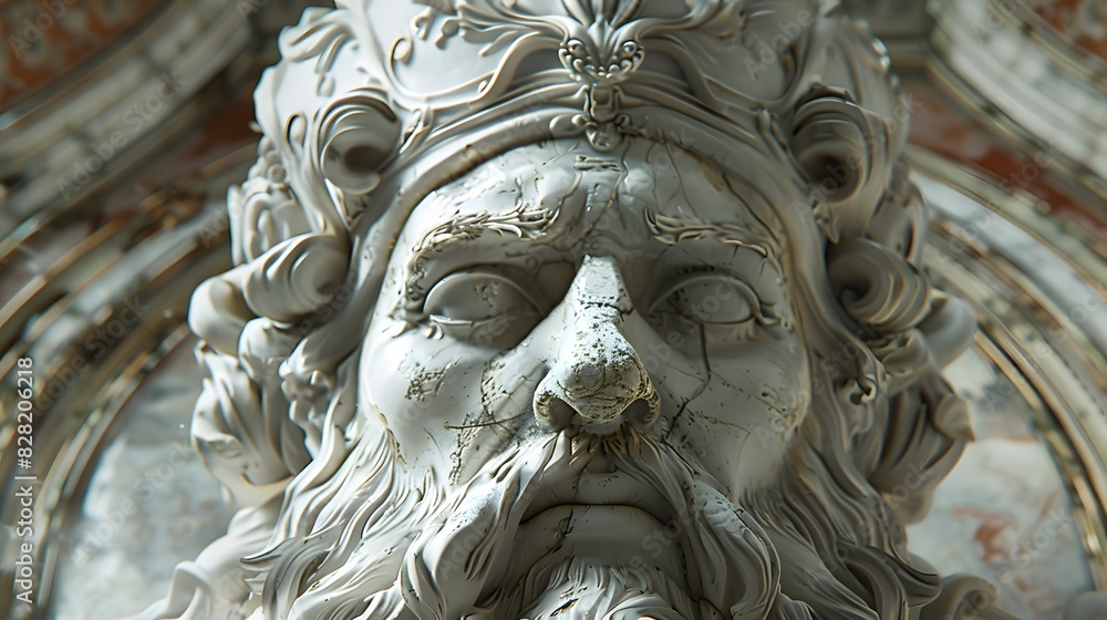 An ornate fountain in a European palace park features a stone lion sculpture as its centerpiece An ornate fountain in a European palace park features a stone lion sculpture as its centerpiece