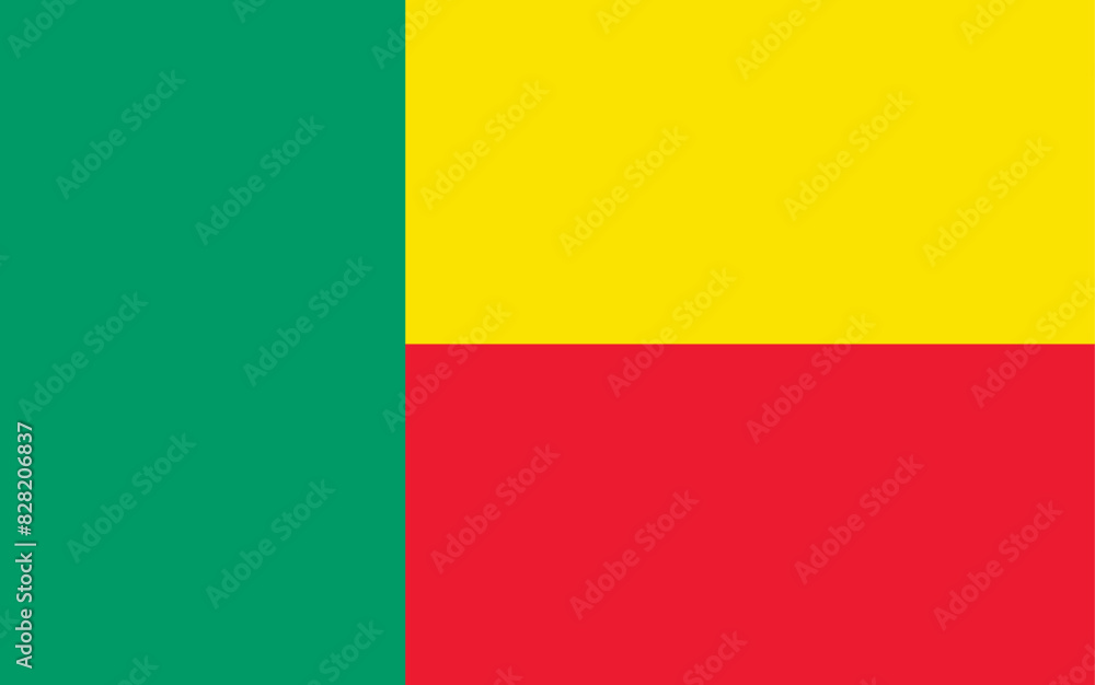Flag of Benin. Vector illustration Flag of Benin. Vector illustration
