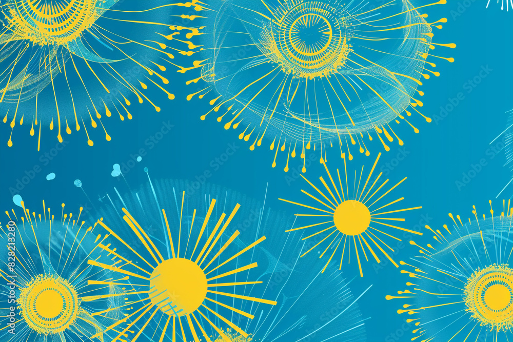 Turquoise and yellow vector perfect for vibrant educational workshops. Turquoise and yellow vector perfect for vibrant educational workshops.