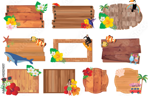 南国風フレーム枠セット
