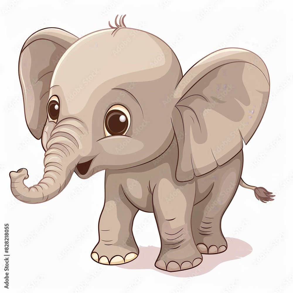 Curious baby elephant exploring its surroundings Curious baby elephant exploring its surroundings