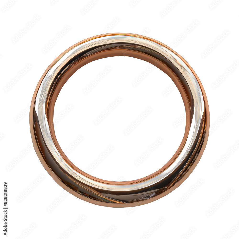 A gold and white ring with a gold band A gold and white ring with a gold band