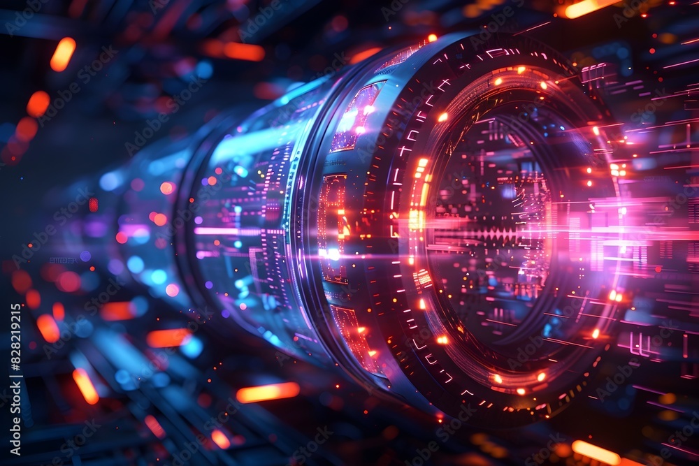 Pulsating Neon Futuristic Flashes on Dark Background with Gleaming Metallic Accents and Shimmering Digital Glyphs in Captivating Cinematic Pulsating Neon Futuristic Flashes on Dark Background with Gleaming Metallic Accents and Shimmering Digital Glyphs in Captivating Cinematic
