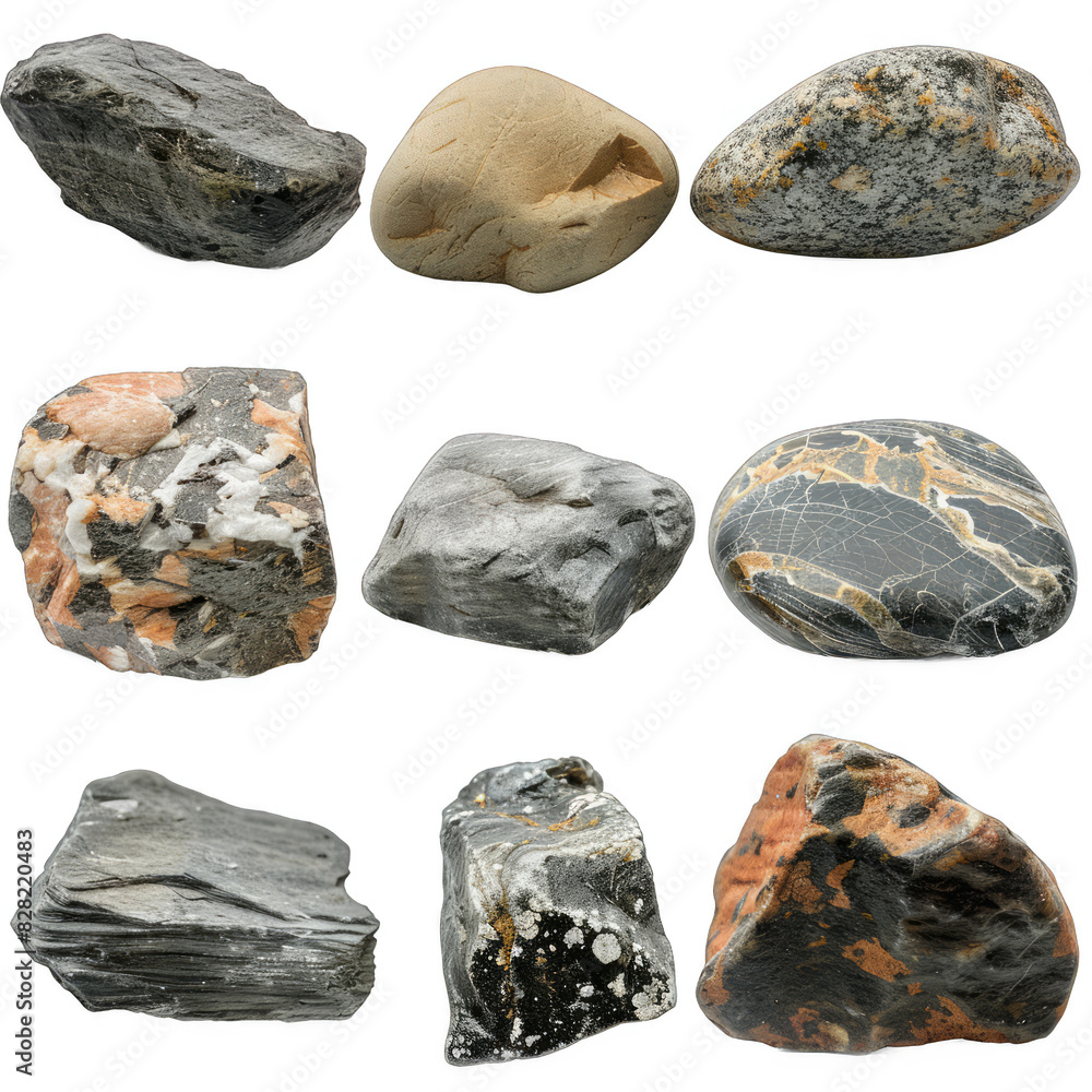 Fototapeta premium rocks isolated on white background