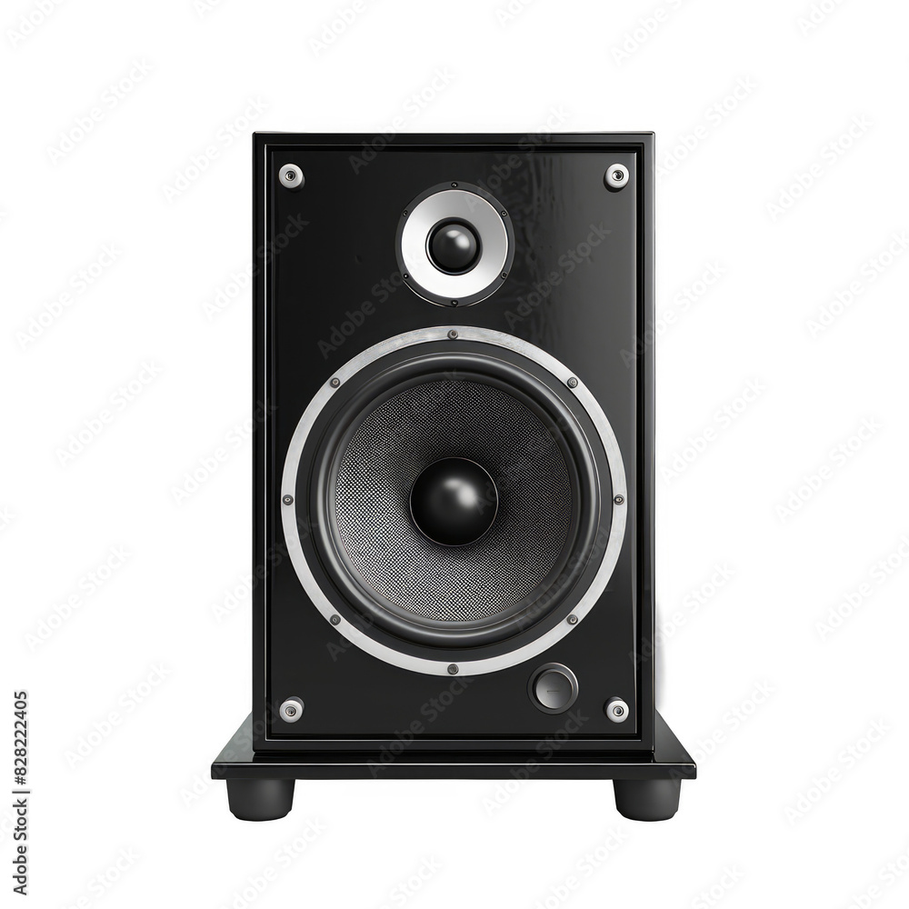 Isolated speaker on white background. Sound system concept Isolated speaker on white background. Sound system concept