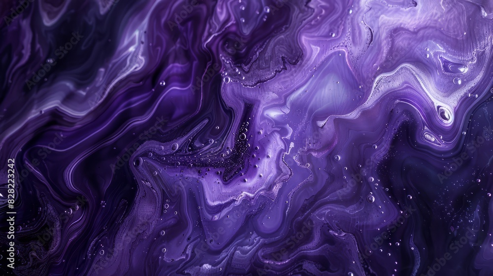 Obraz premium purple fluid art marbling paint textured background 