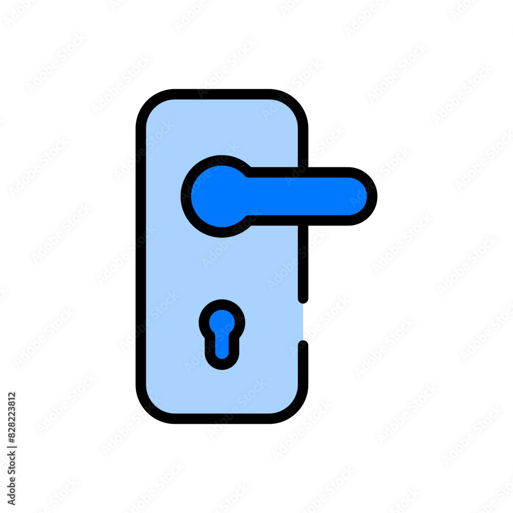 Smart Door Blue Filled Smart Door Blue Filled
