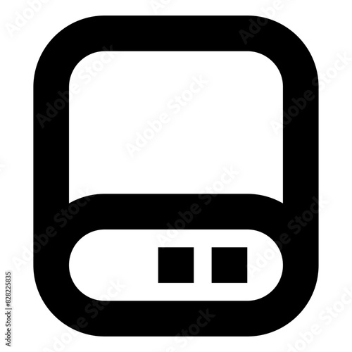hdd hard disk drive line device technology icon