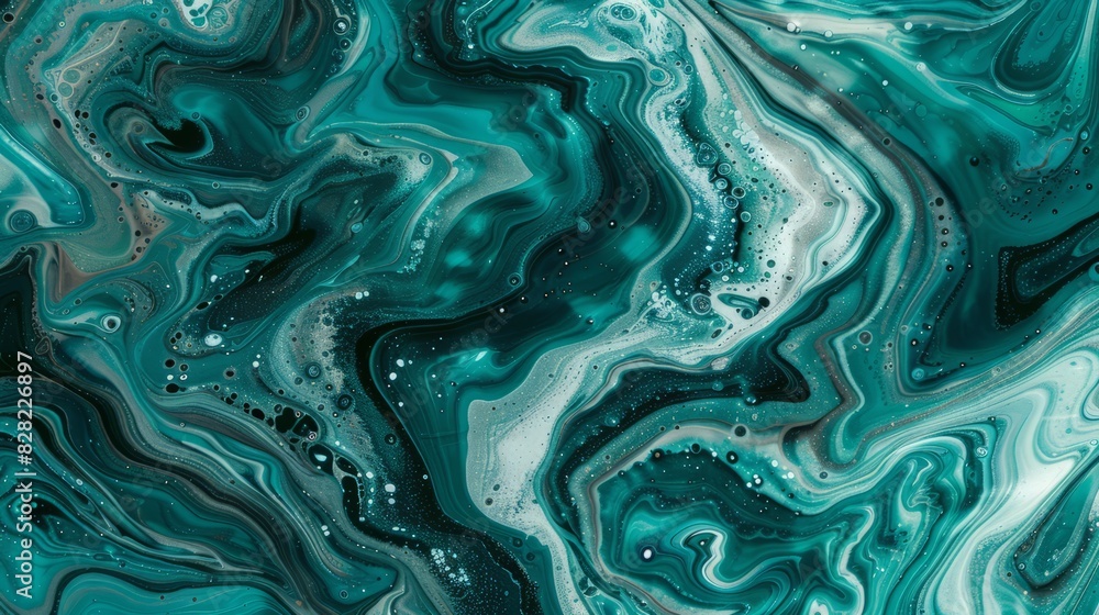 sea green fluid art marbling paint textured background sea green fluid art marbling paint textured background