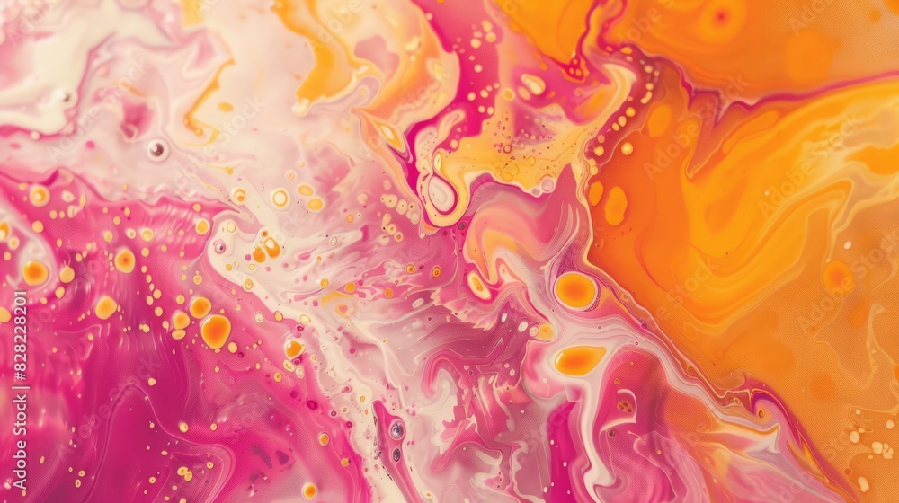 Fototapeta premium vanilla fluid art marbling paint textured background